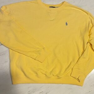 Polo by Ralph Lauren Yellow Crewneck Pullover Sweatshirt 100% Cotton, Medium